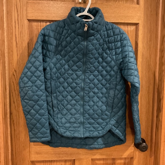 Athleta Whisper Featherless Jacket Borealis Green Coat. Small Tall - Picture 3 of 13
